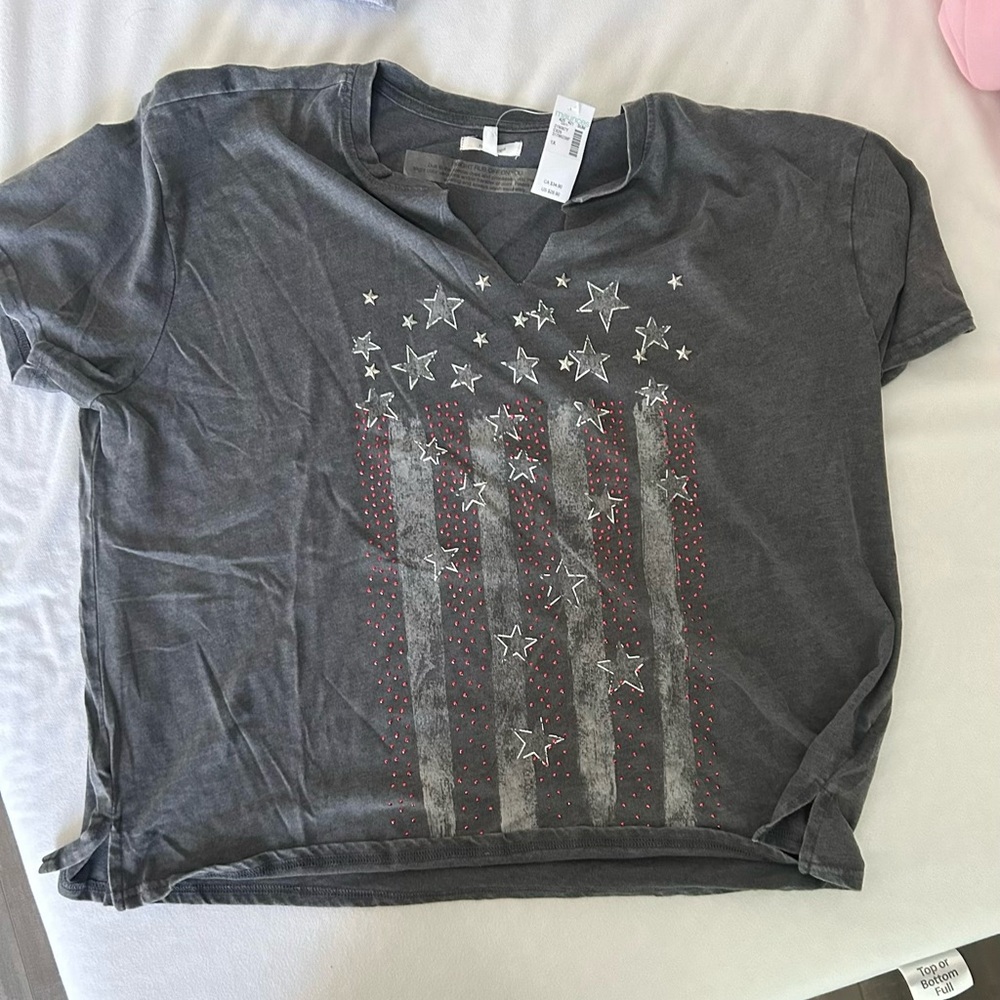 Gray Star and Stripe T-Shirt